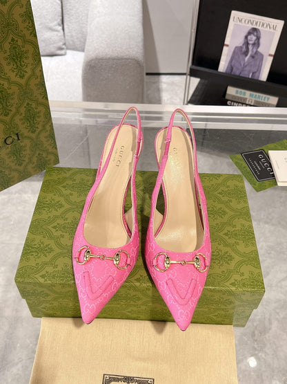 HORSEBIT SLINGBACK 105 IN PINK CANVAS