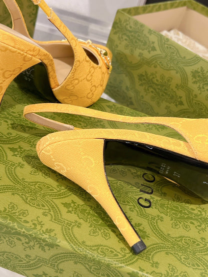 HORSEBIT SLINGBACK 105 IN YELLOW CANVAS