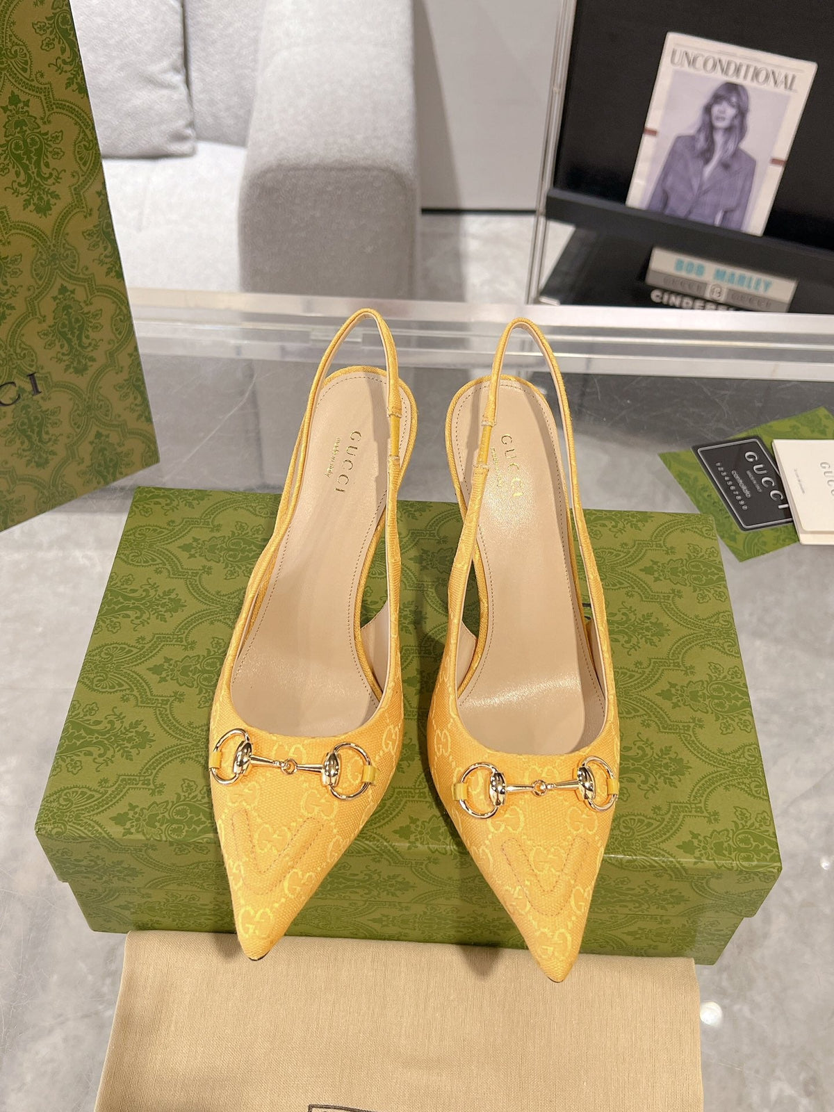 HORSEBIT SLINGBACK 105 IN YELLOW CANVAS