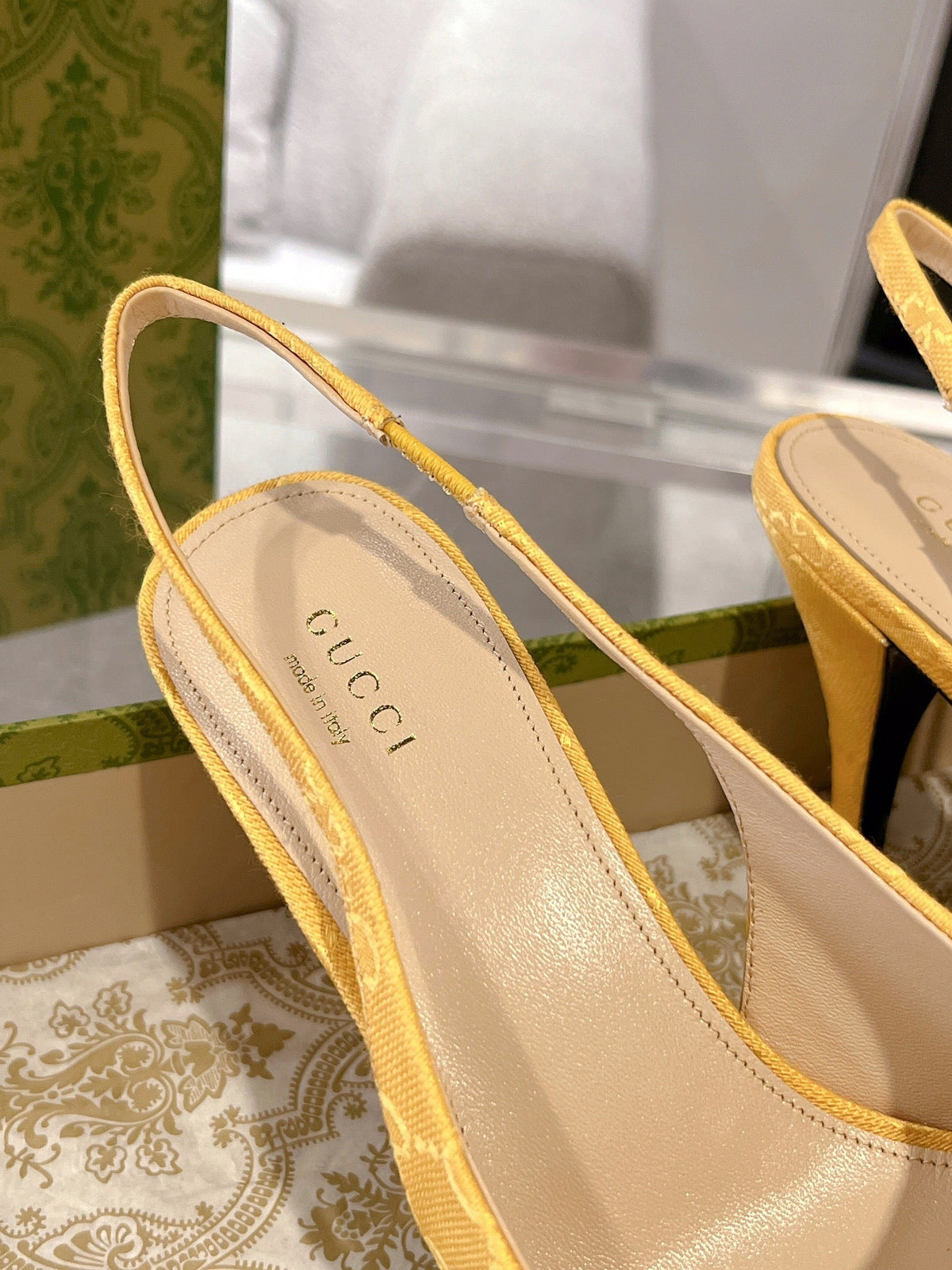 HORSEBIT SLINGBACK 105 IN YELLOW CANVAS