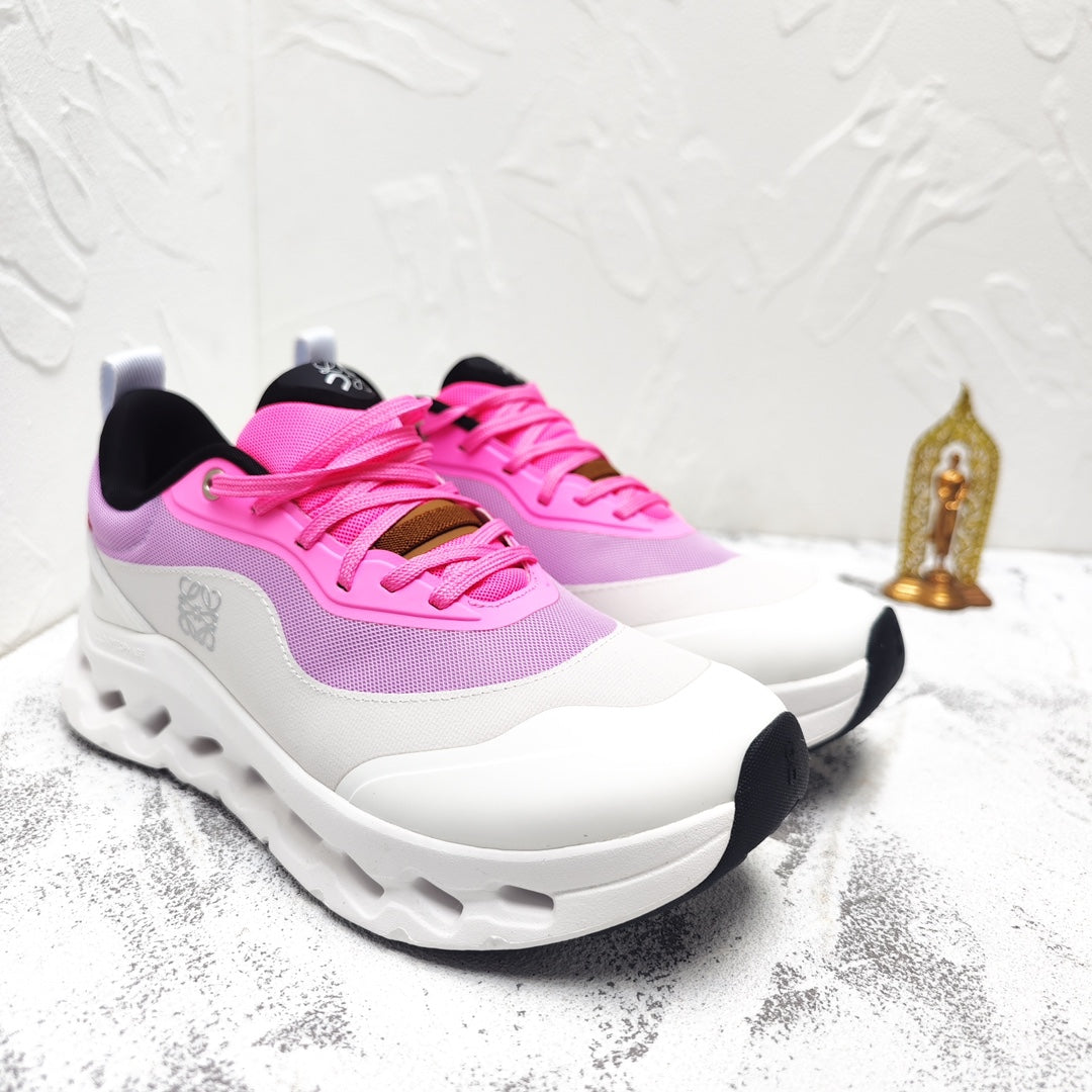 CLOUDTILT 2.0 SNEAKER BRIGHT PINK MIX PALE GRAY CALFSKIN AND BREATHABLE MESH
