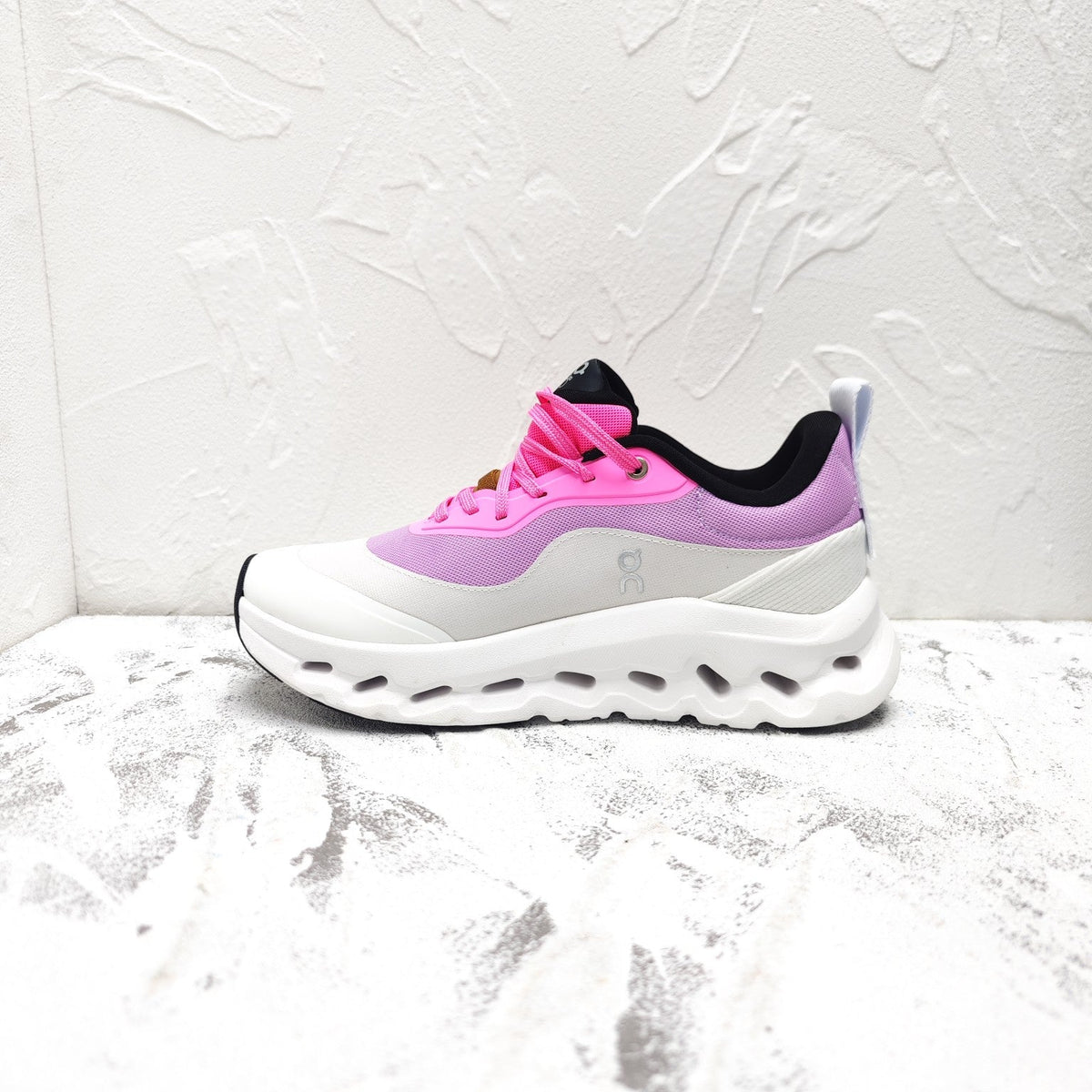 CLOUDTILT 2.0 SNEAKER BRIGHT PINK MIX PALE GRAY CALFSKIN AND BREATHABLE MESH