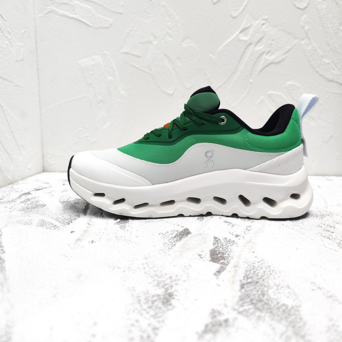 CLOUDTILT 2.0 SNEAKER EMERALD GREEN MIX PALE GRAY CALFSKIN AND BREATHABLE MESH