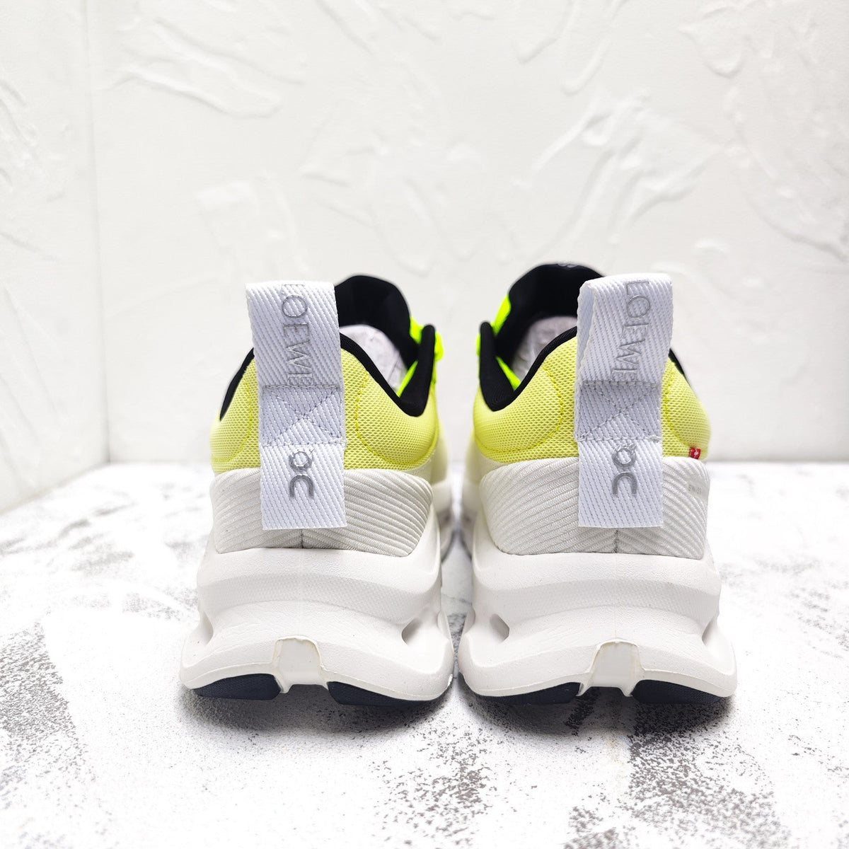 CLOUDTILT 2.0 SNEAKER NEON YELLOW MIX PALE GRAY CALFSKIN AND BREATHABLE MESH