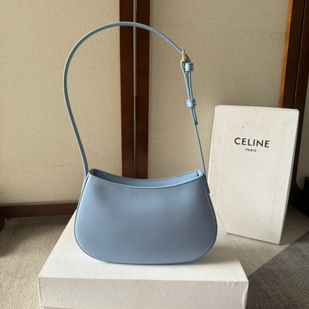 MINI 22 TILLY BAG IN COOL GRAY BLUE CALFSKIN