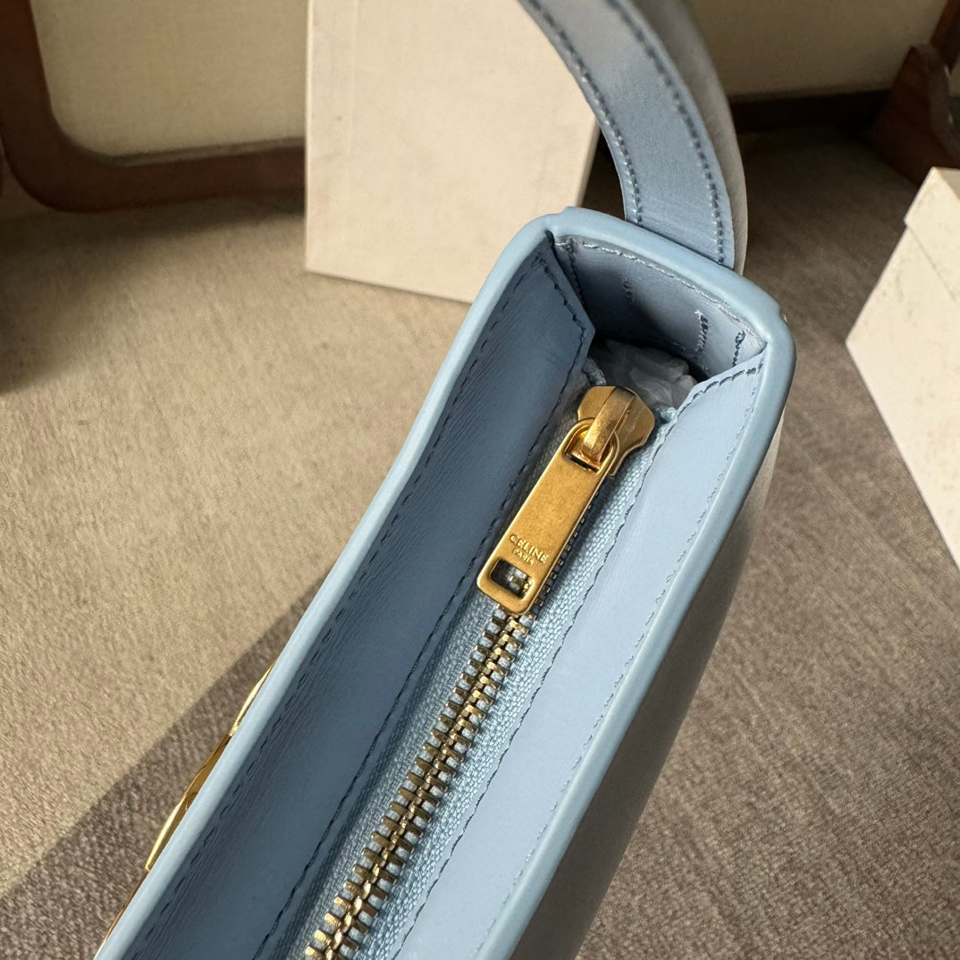 MINI 22 TILLY BAG IN COOL GRAY BLUE CALFSKIN