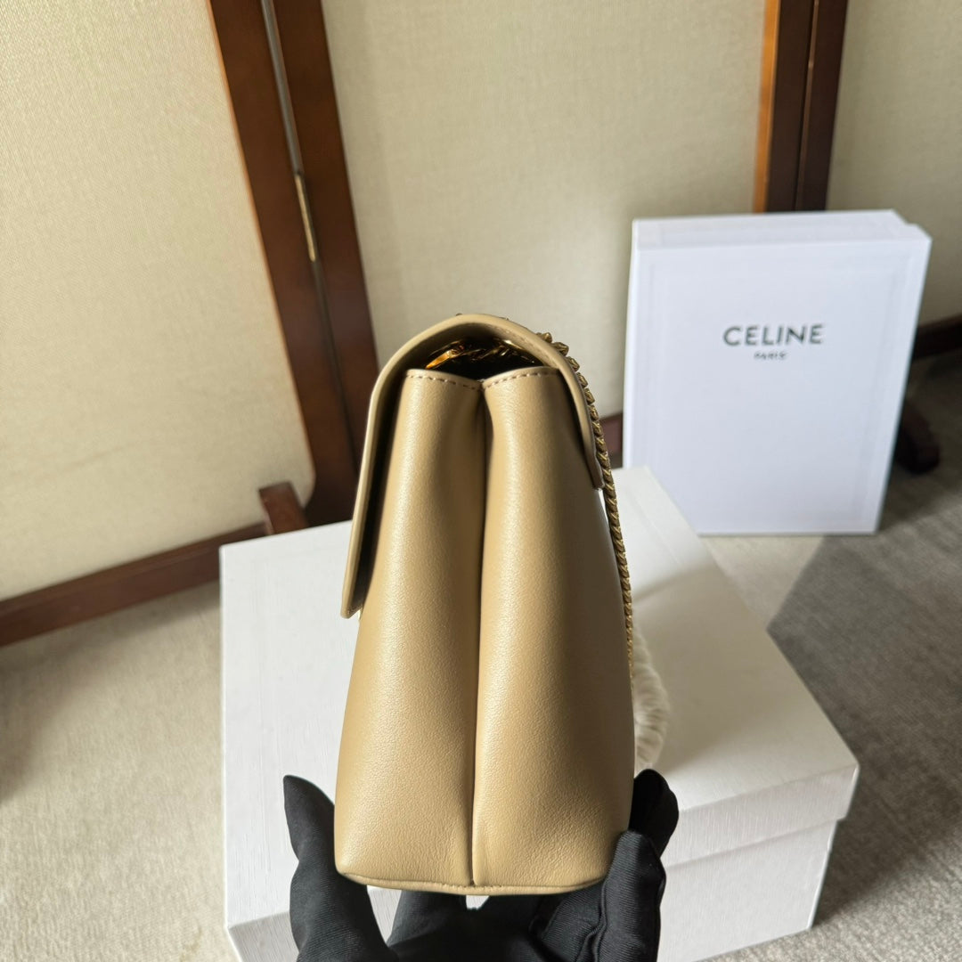 MEDIUM CELINE VICTOIRE BAG 25 IN CAMEL GOLD CALFSKIN