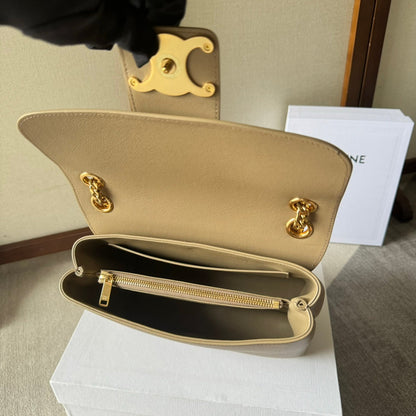 MEDIUM CELINE VICTOIRE BAG 25 IN CAMEL GOLD CALFSKIN