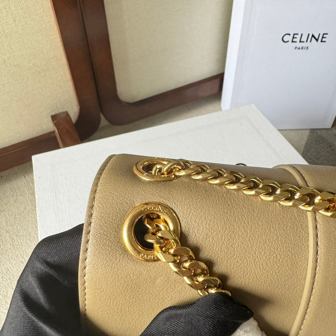 MEDIUM CELINE VICTOIRE BAG 25 IN CAMEL GOLD CALFSKIN