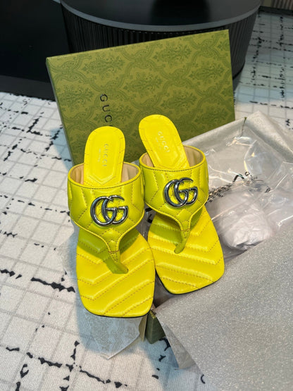 GG THONG SANDALS 55 LEMON CALKSKIN