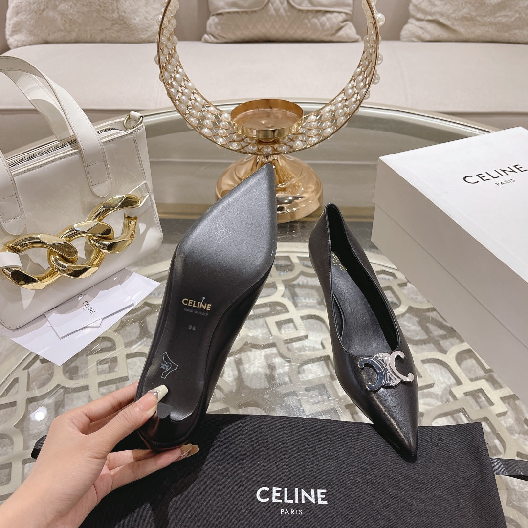 HIGH-HEELS 5 CM IN BLACK CALFSKIN