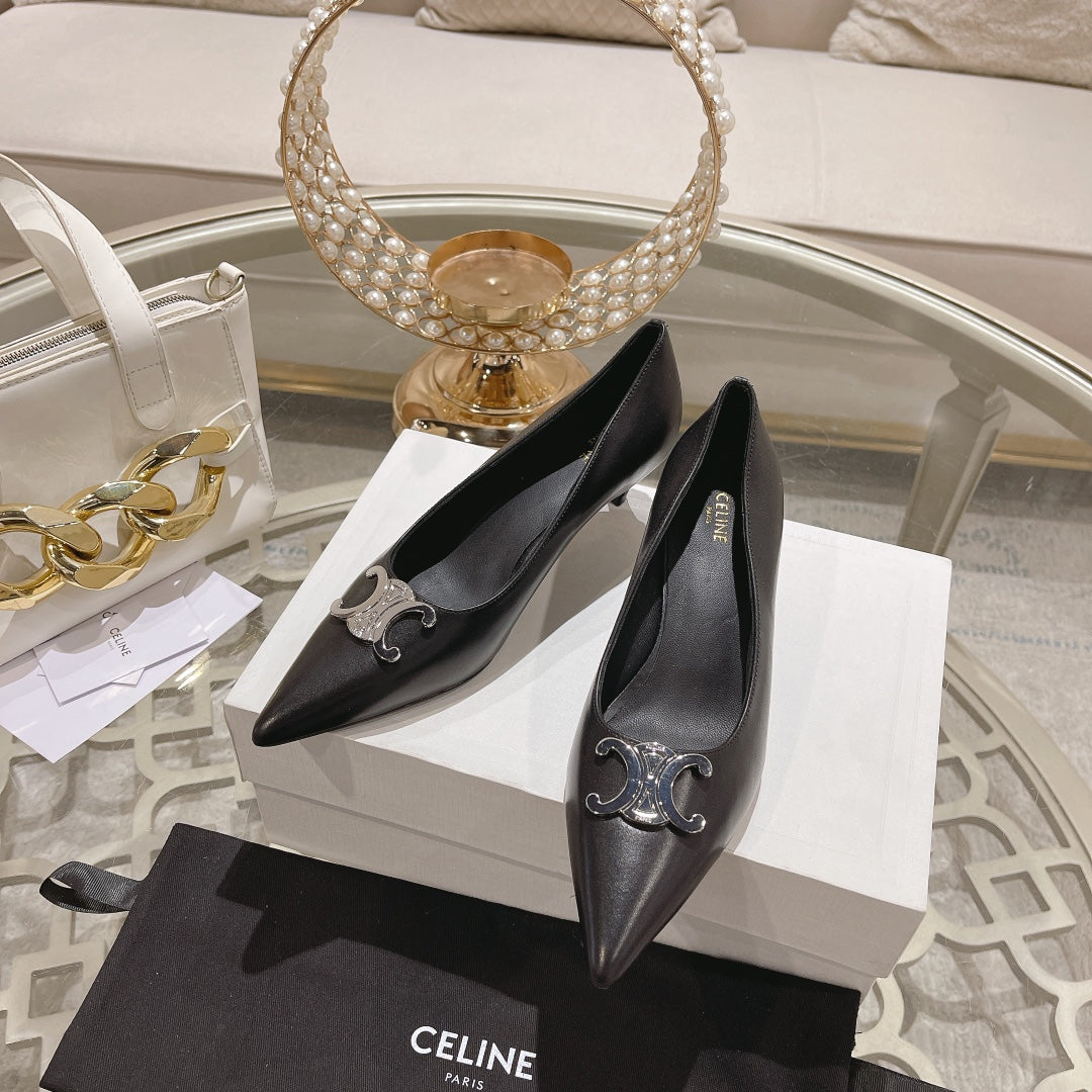 HIGH-HEELS 5 CM IN BLACK CALFSKIN