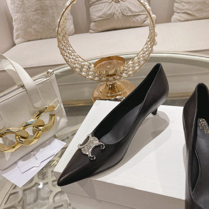HIGH-HEELS 5 CM IN BLACK CALFSKIN
