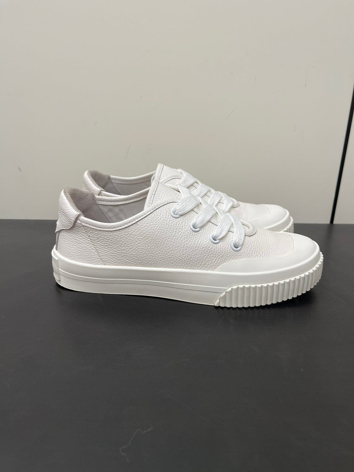 LP CLASSIC BISCUIT SNEAKERS WHITE CALFSKIN
