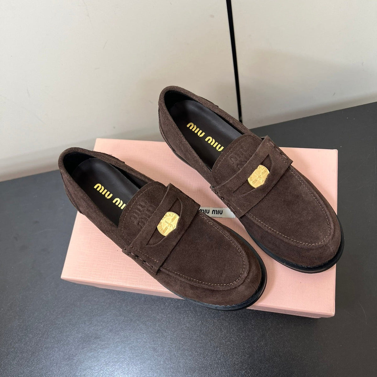 PENNY LOAFERS IN CHOCOLATE SUEDE