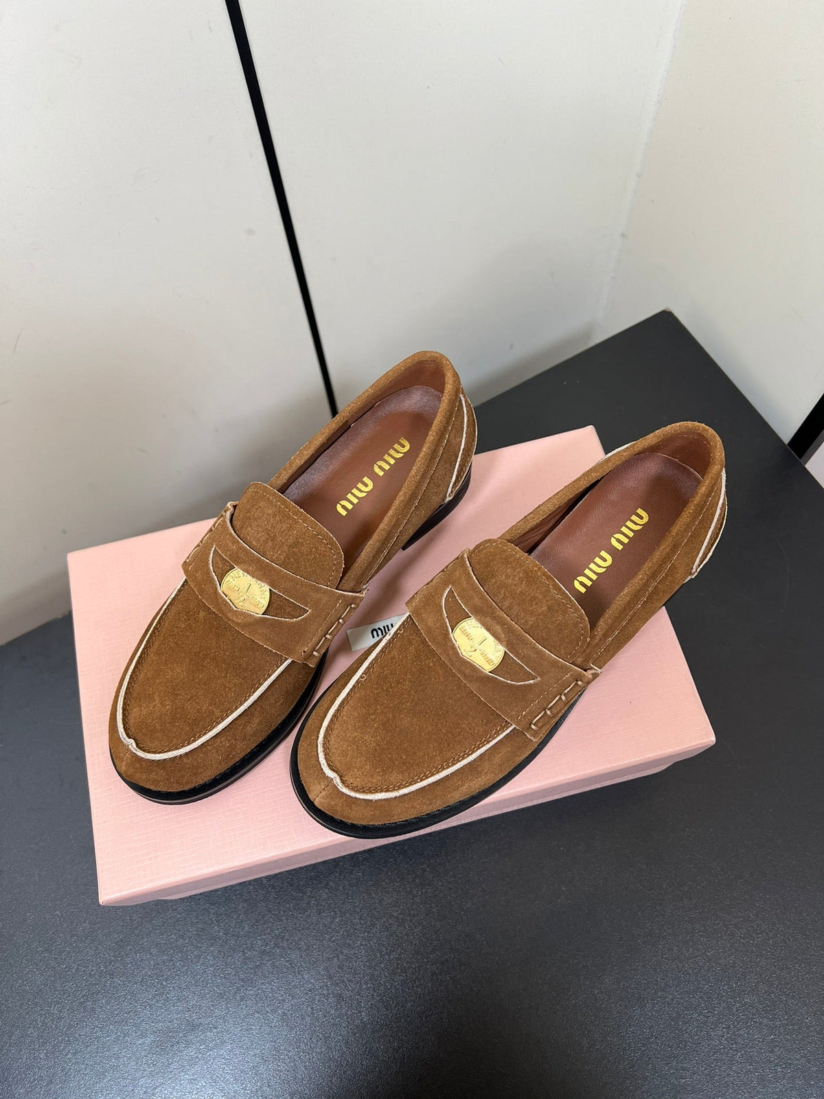 PENNY LOAFERS IN TAWNY BROWN SUEDE