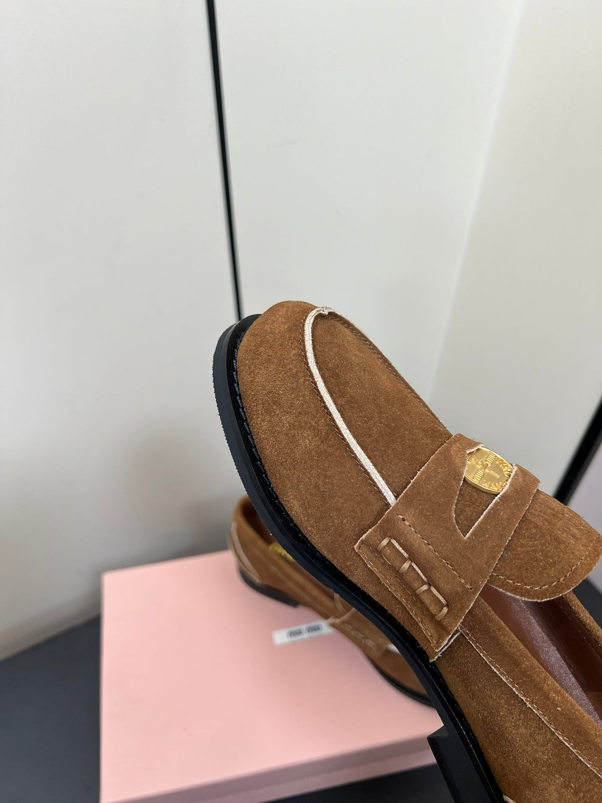 PENNY LOAFERS IN TAWNY BROWN SUEDE