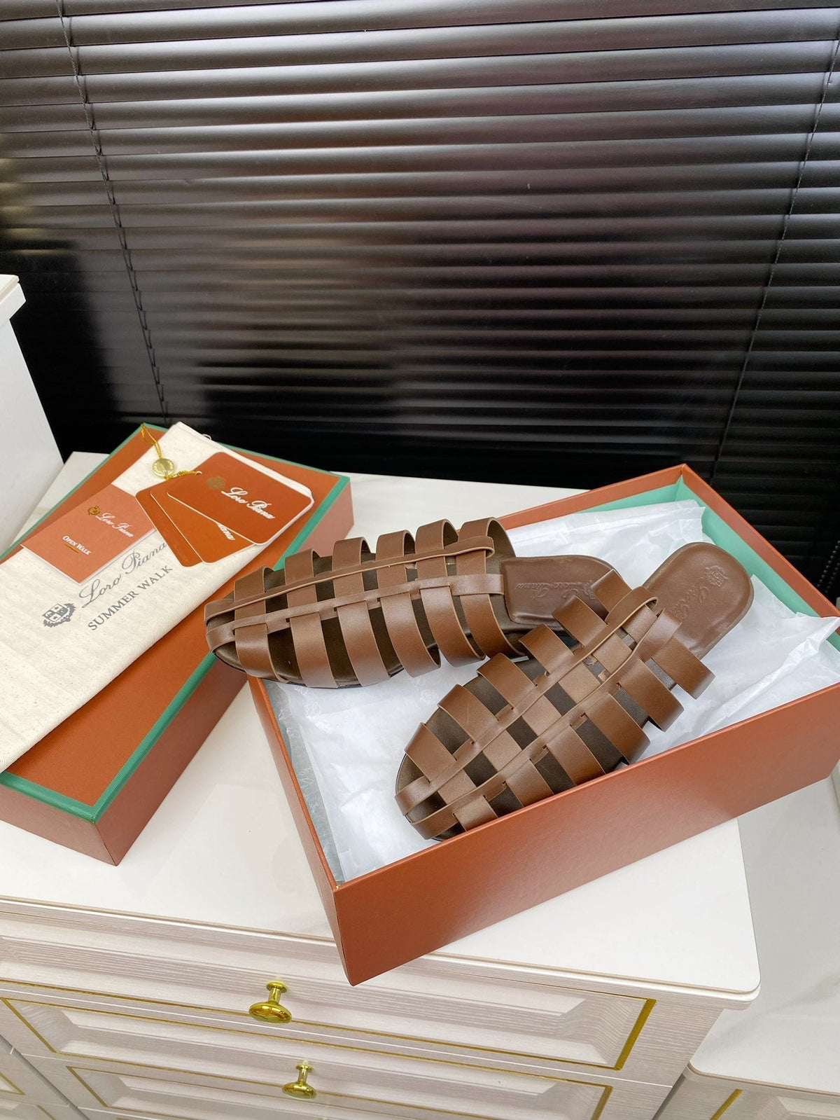 LP KAEDE SANDALS CHOCOLATE CALFSKIN