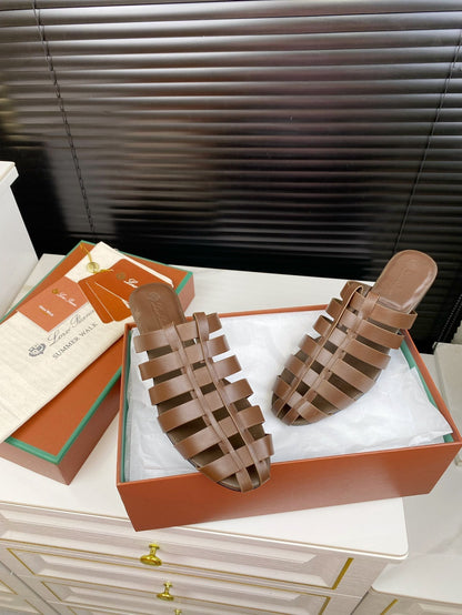 LP KAEDE SANDALS CHOCOLATE CALFSKIN