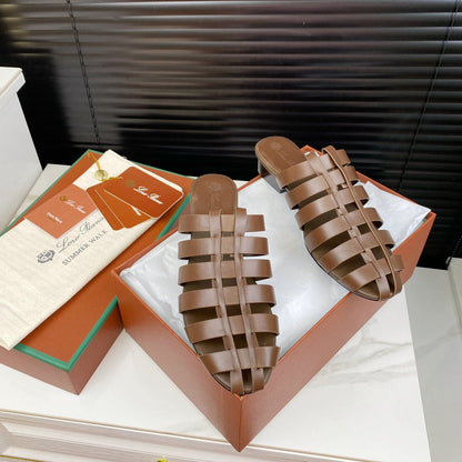 LP KAEDE SANDALS CHOCOLATE CALFSKIN