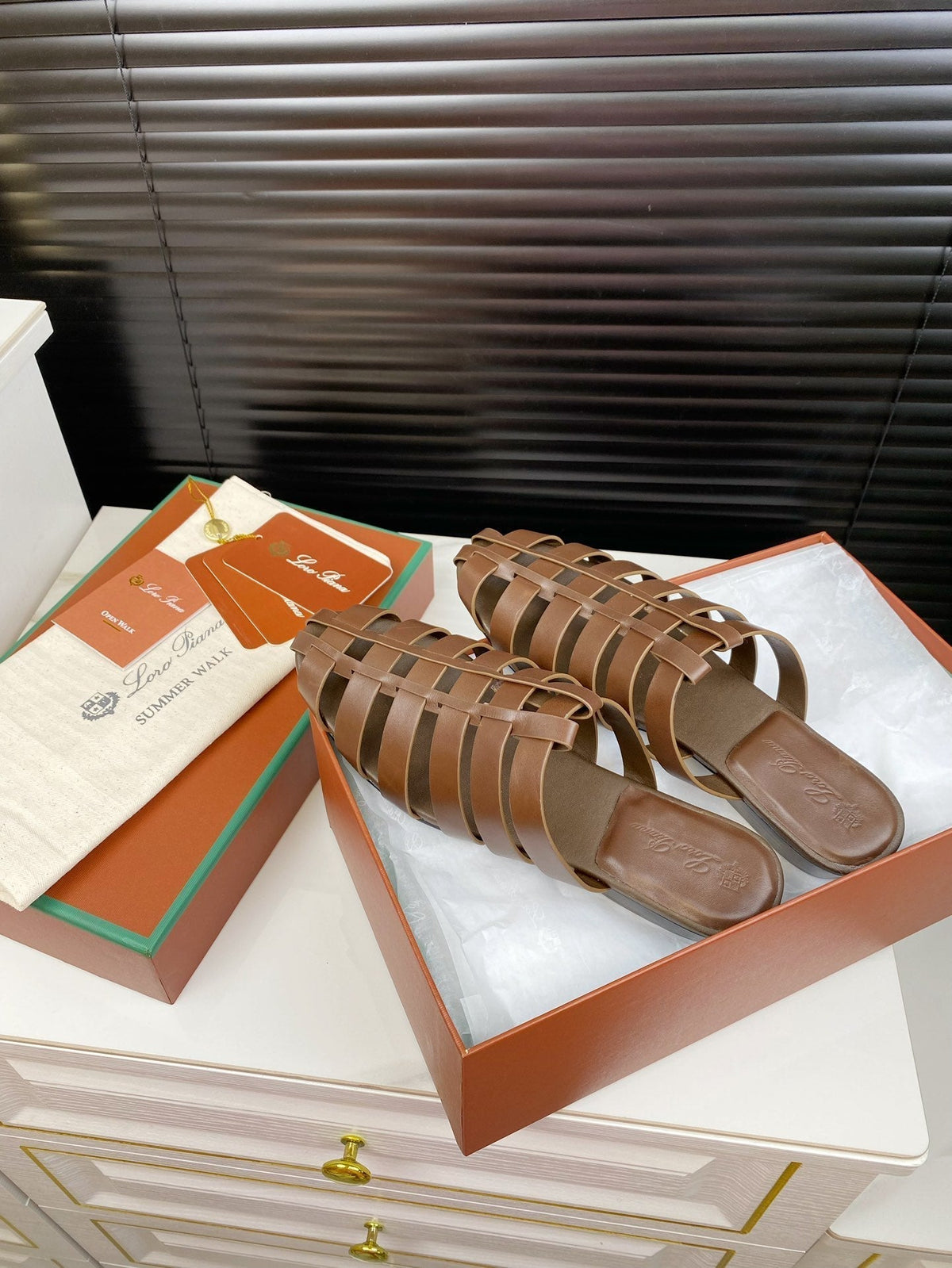 LP KAEDE SANDALS CHOCOLATE CALFSKIN