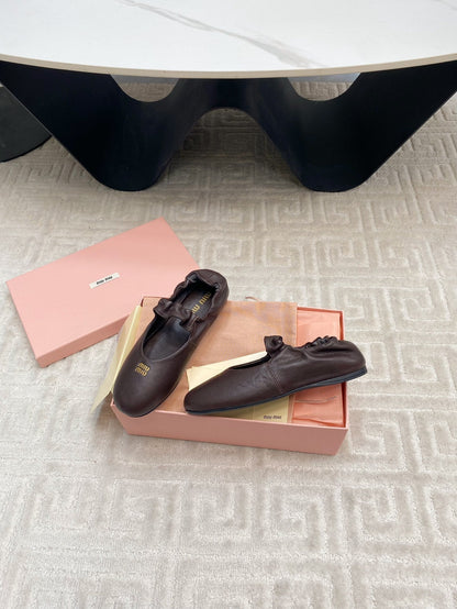 MARY JANE FLATS IN ESPRESSO SMOOTH LAMBSKIN