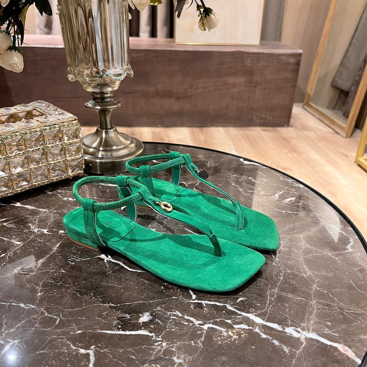 LP MINDIL SANDAL CASTLETON GREEN SUEDE