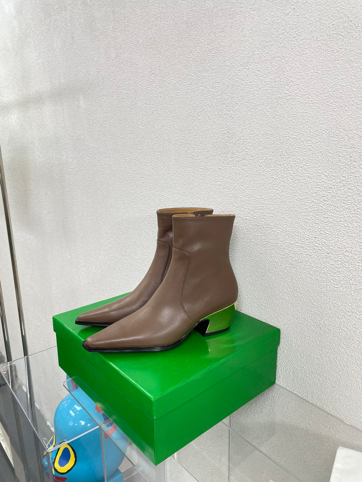 TEX ANKLE BOOT IN MEDIUM BROWN CALFSKIN
