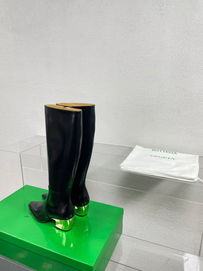TEX HIGH BOOT IN BLACK PATENT CALFSKIN