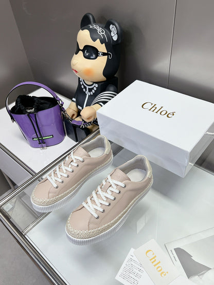 TELMA LACE-UP SNEAKER IN DESERT SAND LAMBSKIN AND RAFFIA