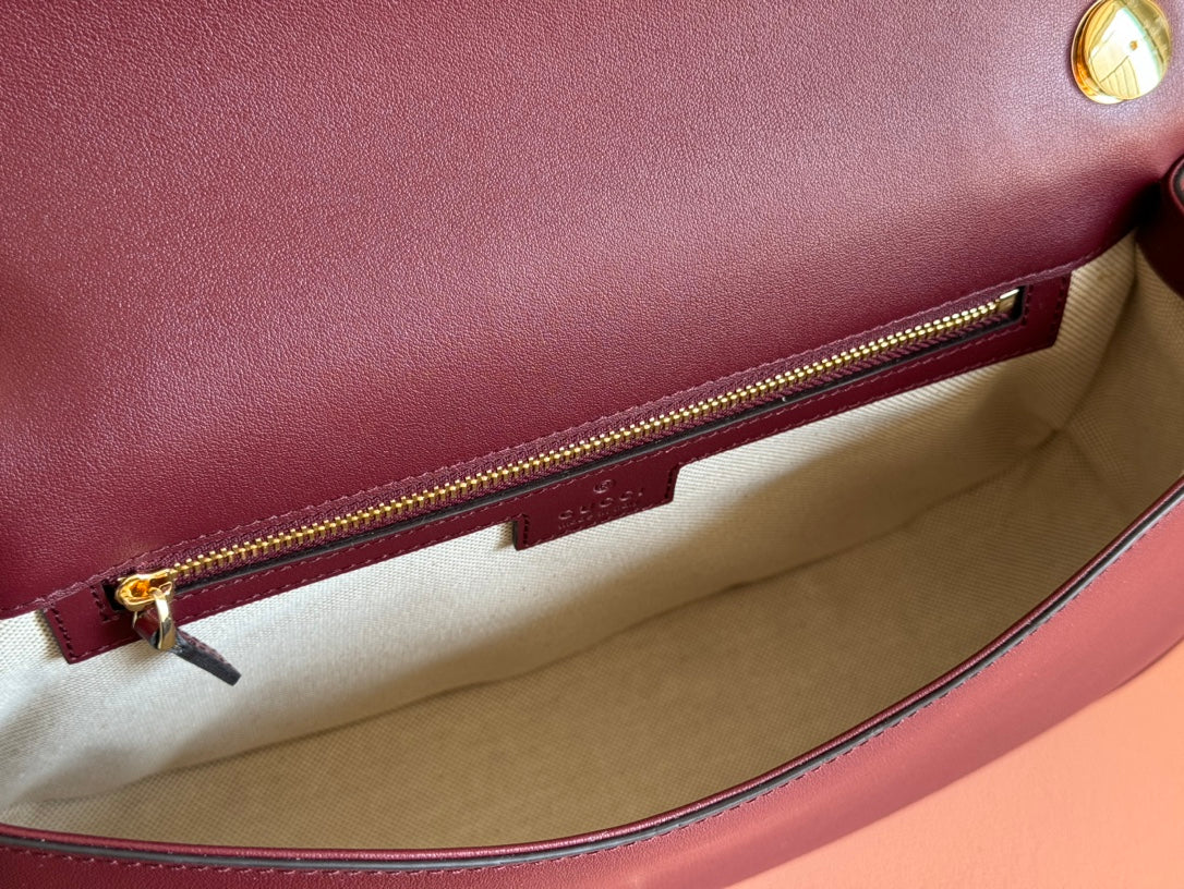 BLONDIE LARGE TOP HANDLE BAG 32 IN ROSSO ANCORA RED CALFSKIN