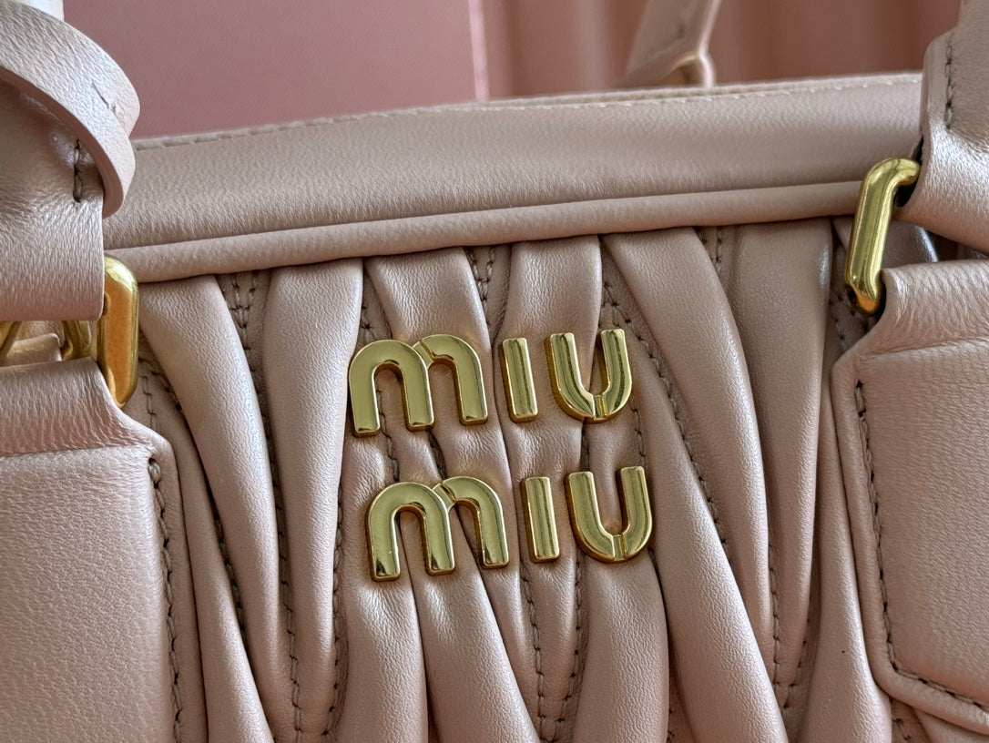 ARCADIE MATELASSÉ BAG 27 IN MISCHKA BEIGE LAMBSKIN