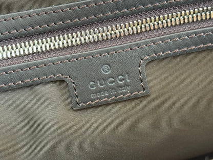 LARGE CROSSBODY BAG 36 IN BEIGE AND DARK BROWN CANVAS MONOGRAM LOGO