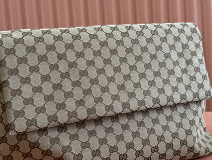 LARGE CROSSBODY BAG 36 IN BEIGE AND DARK BROWN CANVAS MONOGRAM LOGO
