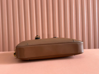 MEDIUM BRIEFCASE 40 IN BROWN CALFSKIN