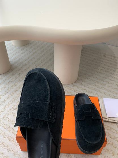 G0 MULE BLACK SUEDE