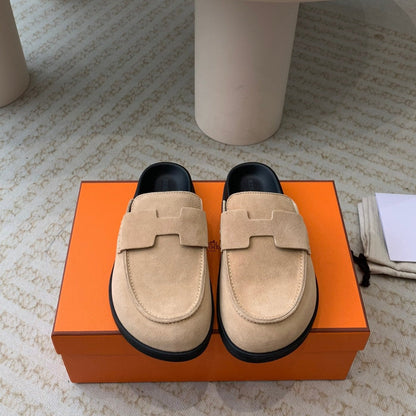 G0 MULE PASTEL PINK SUEDE