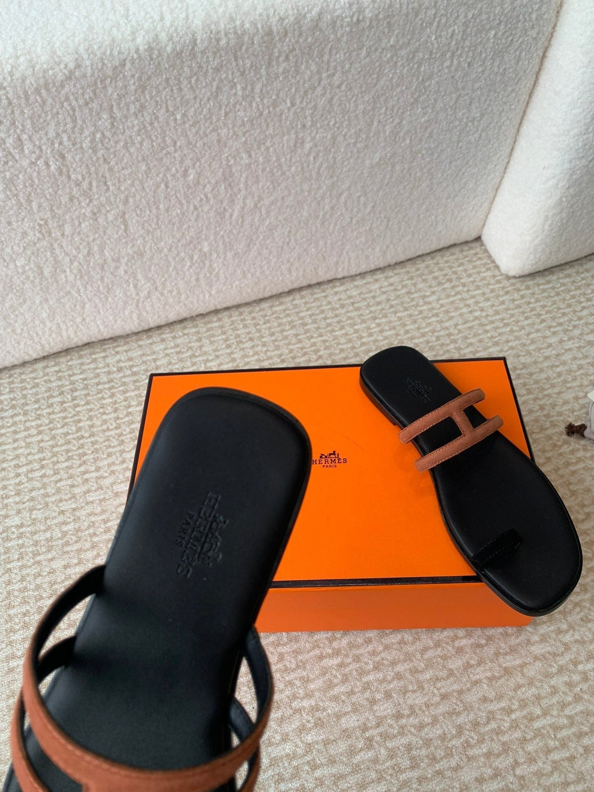 GEORGIA SANDALS BLACK MIX BROWN CALFSKIN