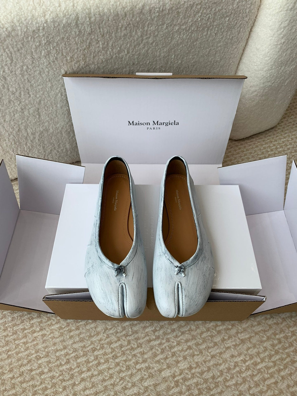 SL TABI BALLERINA FLAT PASTEL LAMBSKIN