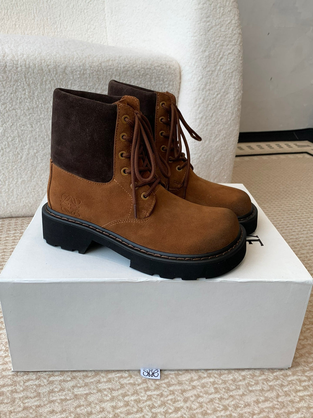 LW SIERRA COMBAT BOOT CARAMEL SUEDE