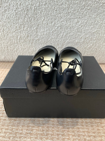MARY JANE BALLERINA IN BLACK LAMBSKIN