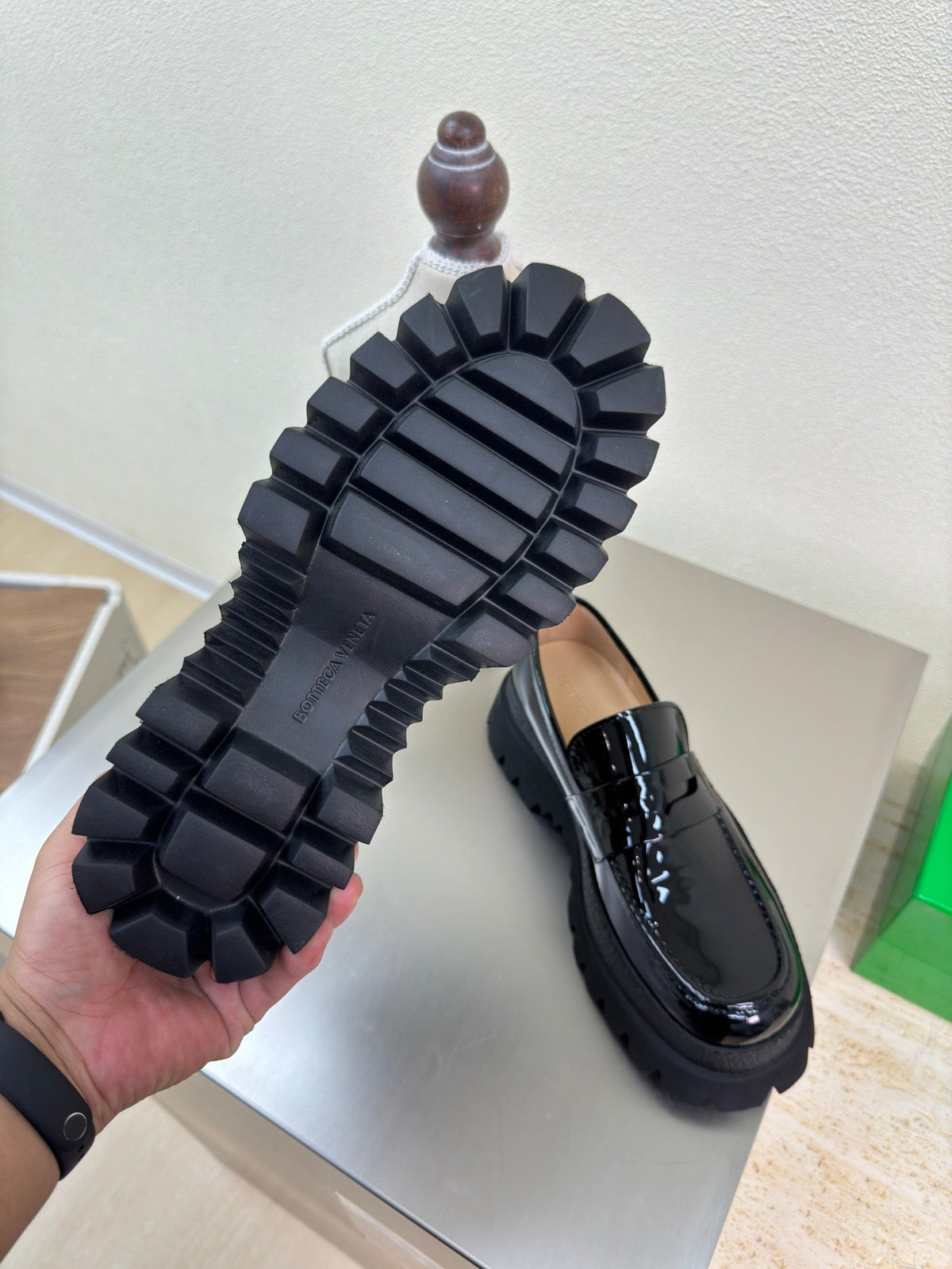HADDOCK MOCCASIN IN BLACK PATENT CALFSKIN