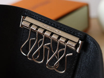 ROSALIE WALLET 12 IN BLACK MIX COLORFUL CALFSKIN