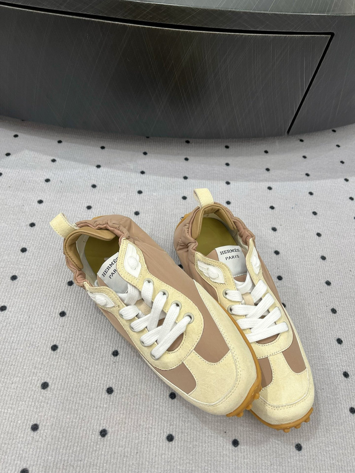 TRAIL SNEAKER IN BISQUE MIX FRENCH BEIGE SUEDE