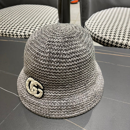 BUCKET HAT IN STEEL GRAY WOOL 389116