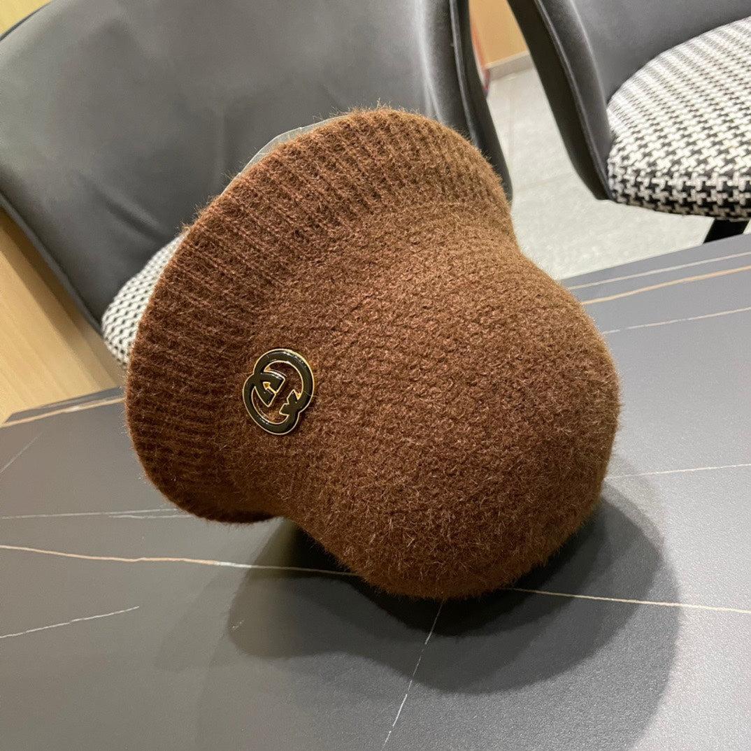BUCKET HAT IN SYRUP BROWN WOOL PLUSH 399232