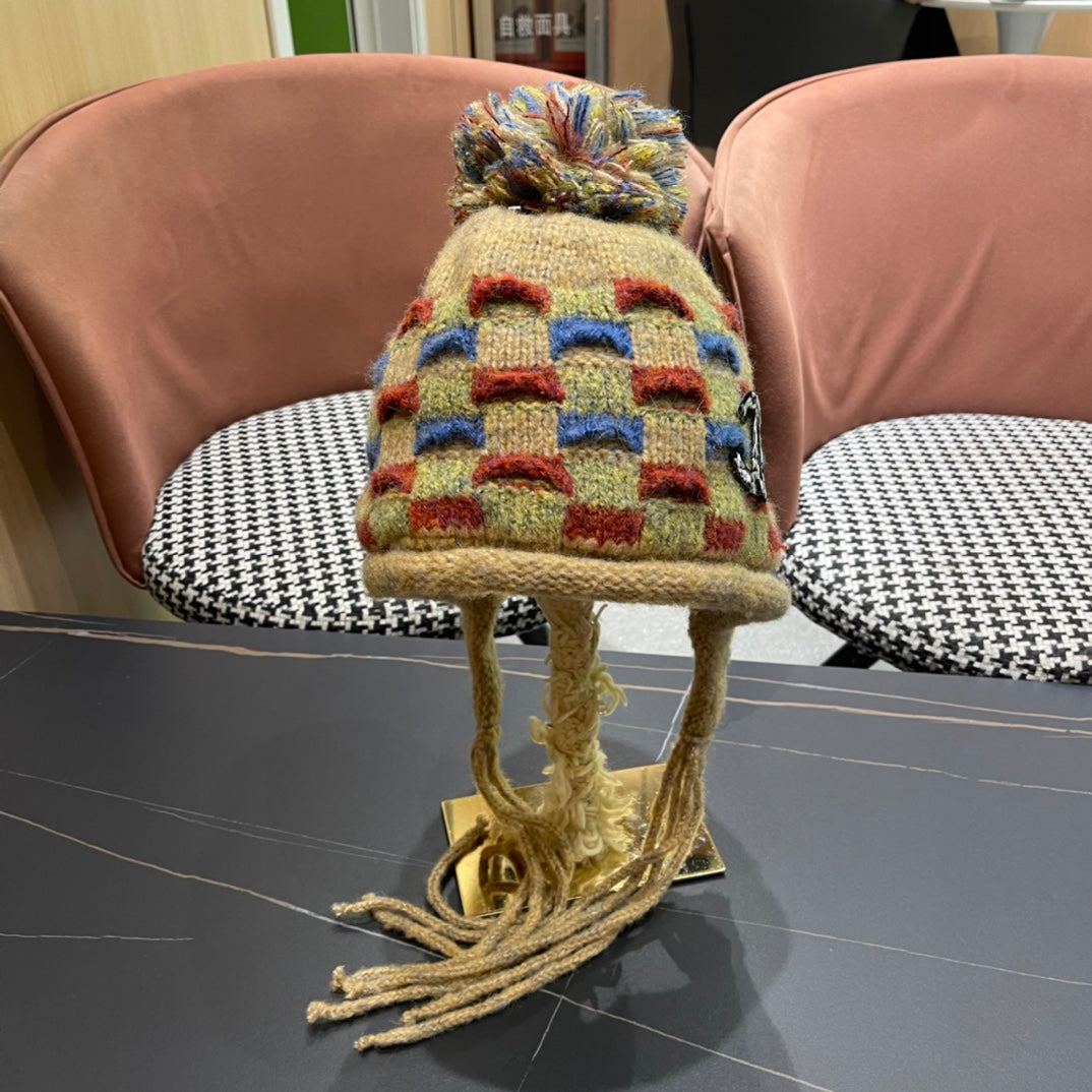 KNITTED WOOL HAT COLORFUL 425765