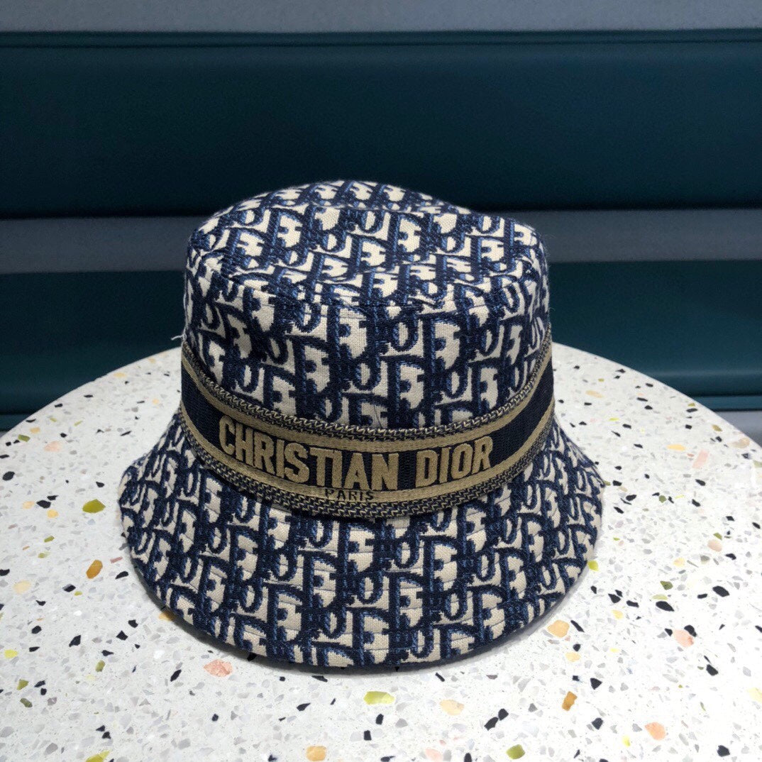 BUCKET HAT IN NAVY BLUE COTTON 429923