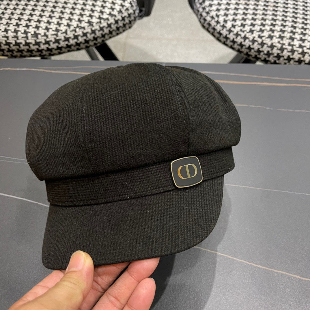 BAKER BOY HAT IN BLACK COTTON 429850
