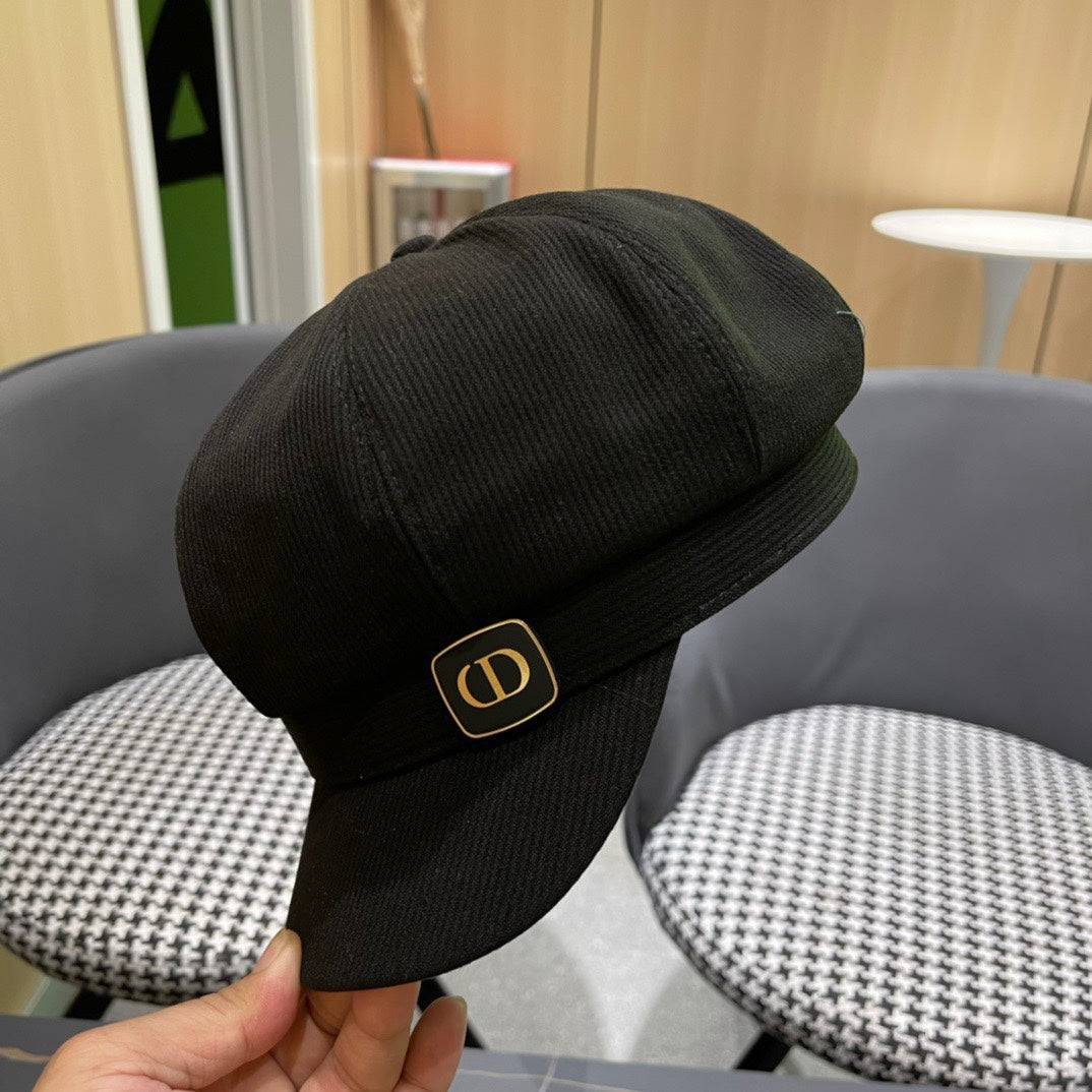 BAKER BOY HAT IN BLACK COTTON 429850
